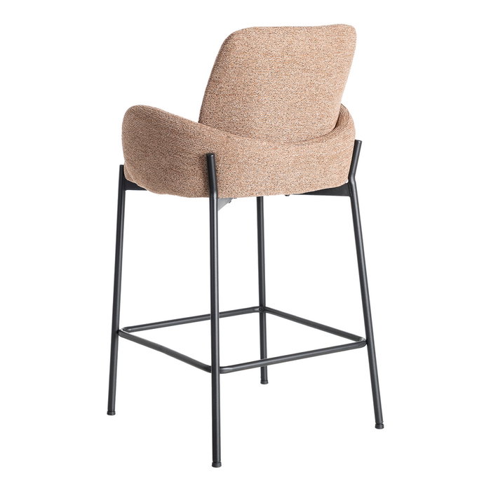 Taburete Jaspeado Rosa Tejido-Metal 48,50 X 48,50 X 95 cm (Set de 2)