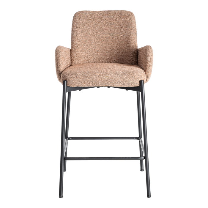 Taburete Jaspeado Rosa Tejido-Metal 48,50 X 48,50 X 95 cm (Set de 2)