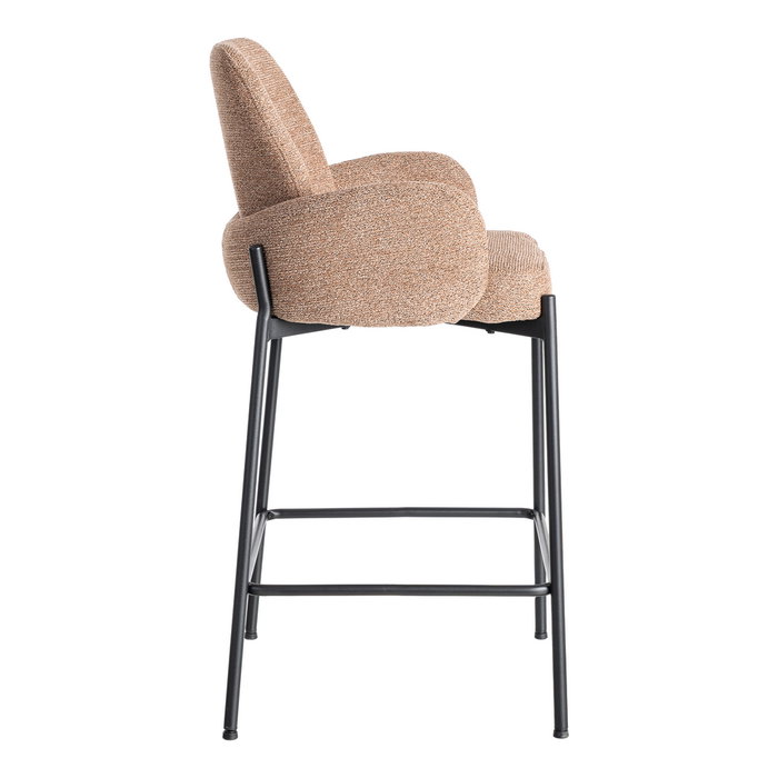 Taburete Jaspeado Rosa Tejido-Metal 48,50 X 48,50 X 95 cm (Set de 2)