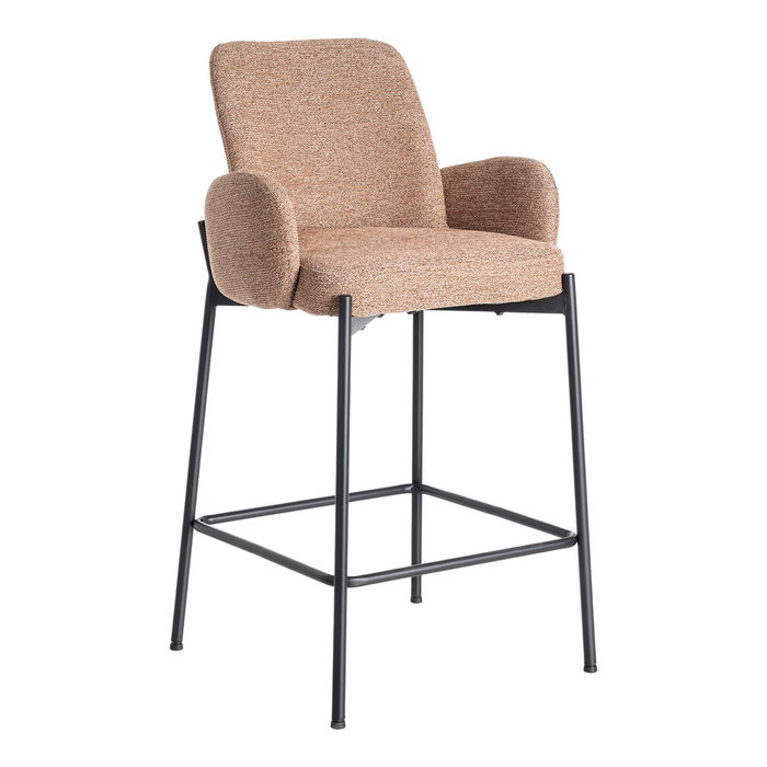 Taburete Jaspeado Rosa Tejido-Metal 48,50 X 48,50 X 95 cm (Set de 2)