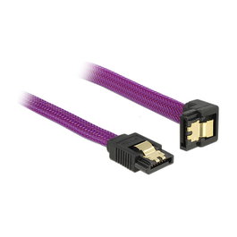 DeLOCK 83695 Cable SATA III Premium 0,3m Macho/Macho Púrpura