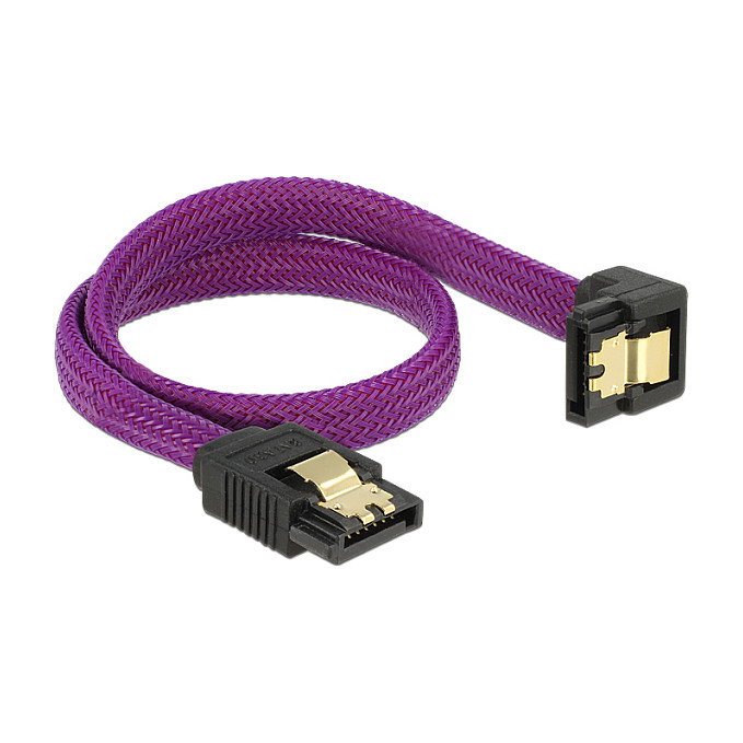 DeLOCK 83695 Cable SATA III Premium 0,3m Macho/Macho Púrpura