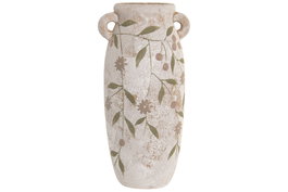 DKD Home Decor Jarrón de Cerámica Marrón 22x22x47 cm