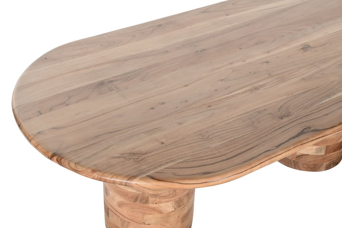 DKD Home Decor Mesa de Centro de Acacia Marrón y Natural 135x75x45 cm