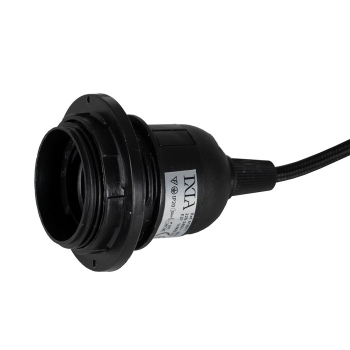 Portalámparas Negro Metal / Acrílico (Set de 4)