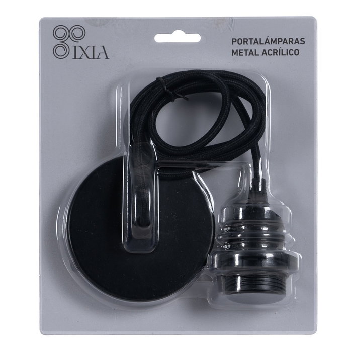 Portalámparas Negro Metal / Acrílico (Set de 4)