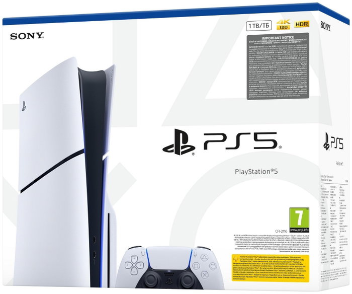 Sony PlayStation 5 Slim con 1 TB y mando DualSense