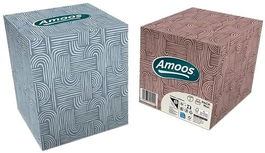 Pañuelo Papel Facial Amoos Cosmetic Cube 2 Capas Paquete De 70 Blanco