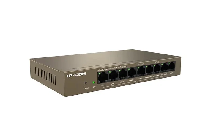 IP-COM Router Cloud M20-8G-PoE con 8 Puertos Gigabit PoE + 1 WAN, 9 Puertos Total, 1000 Mbps, Gris