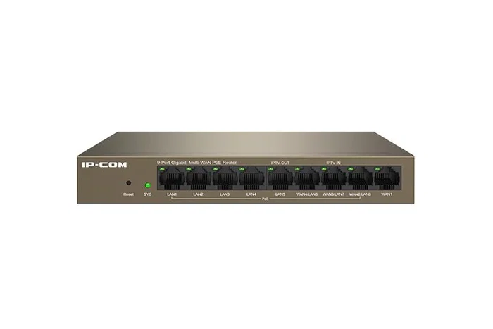 IP-COM Router Cloud M20-8G-PoE con 8 Puertos Gigabit PoE + 1 WAN, 9 Puertos Total, 1000 Mbps, Gris