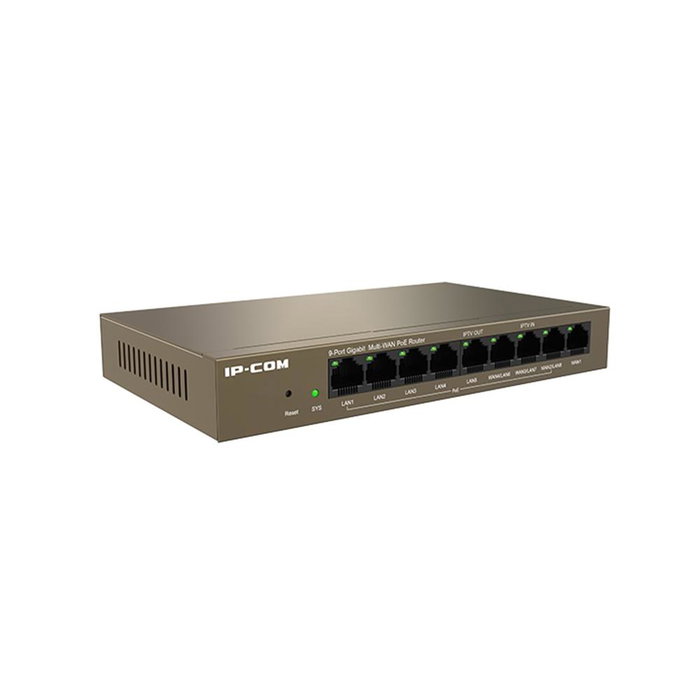 IP-COM M20-8G-PoE Enrutador Switch Gestionado en la Nube - 9 Puertos Gigabit (8 PoE+ 95W) con 4 Puertos WAN, Firewall, VPN y Controlador para 256 AP