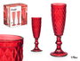 Vivalto Copa Cava Diamante Roja 170 ml 7x20x7 cm (Set de 24)