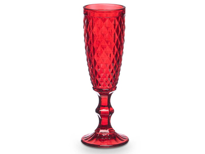 Vivalto Copa Cava Diamante Roja 170 ml 7x20x7 cm (Set de 24)