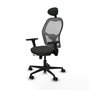 PIQUERAS Y CRESPO Silla de oficina Jorquera con mecanismo Sincro/Traslack, Negro y Gris