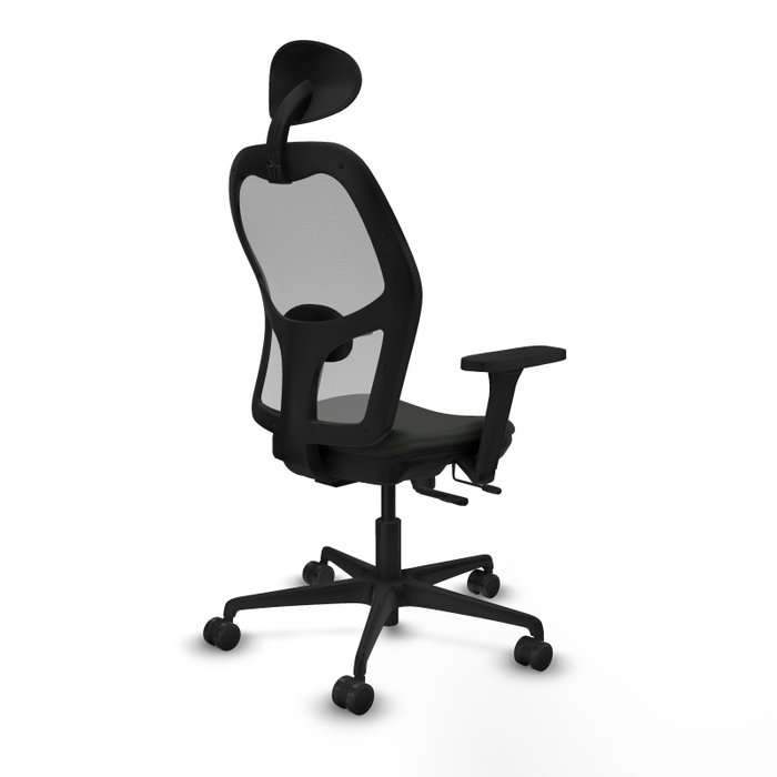 PIQUERAS Y CRESPO Silla de oficina Jorquera con mecanismo Sincro/Traslack, Negro y Gris