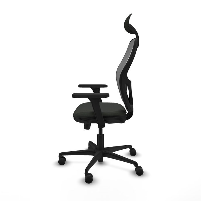 PIQUERAS Y CRESPO Silla de oficina Jorquera con mecanismo Sincro/Traslack, Negro y Gris