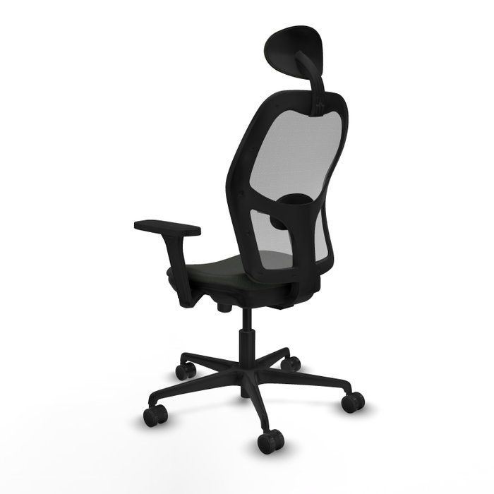 PIQUERAS Y CRESPO Silla de oficina Jorquera con mecanismo Sincro/Traslack, Negro y Gris