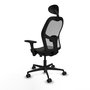 PIQUERAS Y CRESPO Silla de oficina Jorquera con mecanismo Sincro/Traslack, Negro y Gris