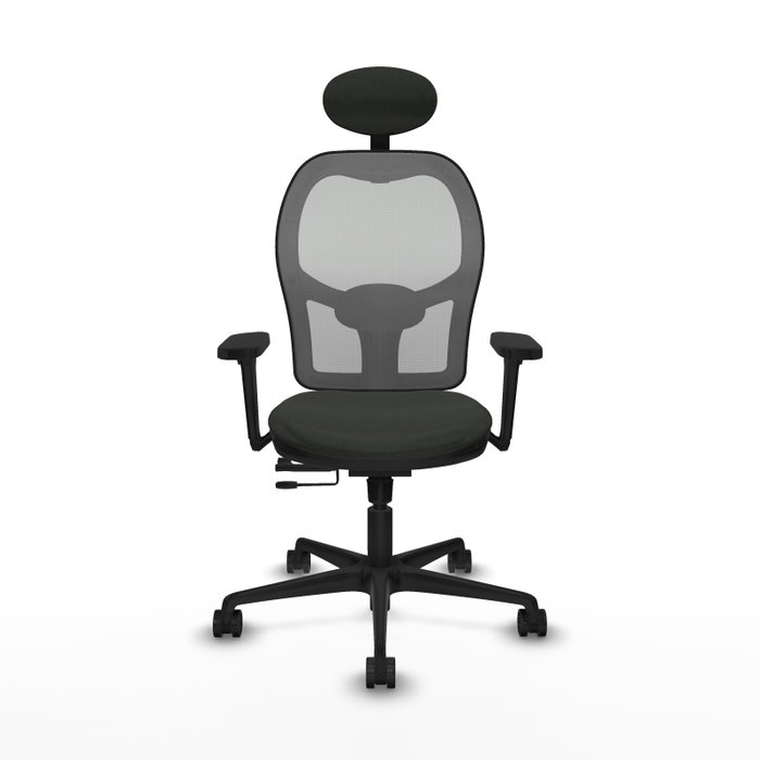 PIQUERAS Y CRESPO Silla de oficina Jorquera con mecanismo Sincro/Traslack, Negro y Gris