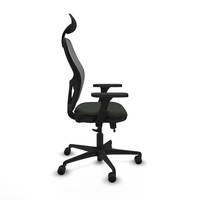 PIQUERAS Y CRESPO Silla de oficina Jorquera con mecanismo Sincro/Traslack, Negro y Gris
