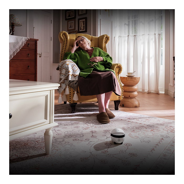 Enabot EBO Air 2 Plus Robot Mascota con Camara 3K, Vision Nocturna, WiFi 5 GHz, 137 Grados, 5000 mAh, Blanco/Negro - EBO Air2 Plus