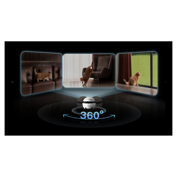 Enabot EBO Air 2 Plus Robot Mascota con Camara 3K, Vision Nocturna, WiFi 5 GHz, 137 Grados, 5000 mAh, Blanco/Negro - EBO Air2 Plus