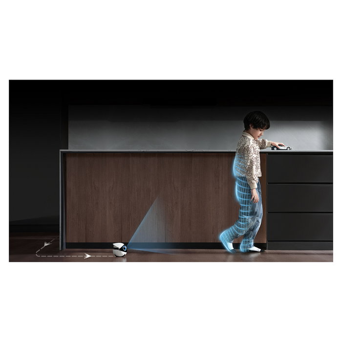 Enabot EBO Air 2 Plus Robot Mascota con Camara 3K, Vision Nocturna, WiFi 5 GHz, 137 Grados, 5000 mAh, Blanco/Negro - EBO Air2 Plus