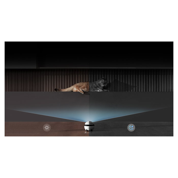 Enabot EBO Air 2 Plus Robot Mascota con Camara 3K, Vision Nocturna, WiFi 5 GHz, 137 Grados, 5000 mAh, Blanco/Negro - EBO Air2 Plus