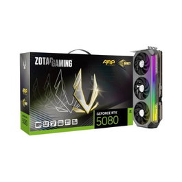 ZOTAC GeForce RTX 5080 AMP Extreme Infinity Tarjeta Gráfica 16GB GDDR7 10752 núcleos CUDA PCIe 5.0 Triple Ventilador 8K Gaming