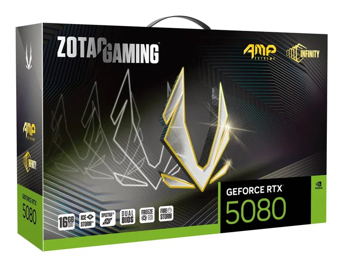 Zotac GAMING GeForce RTX 5080 AMP Extreme INFINITY 16 GB GDDR7 Zotac GAMING GeForce RTX 5080 AMP Extreme INFINITY 16 GB GDDR7