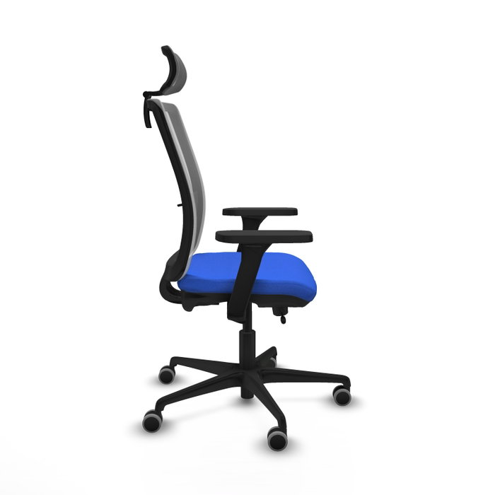 PIQUERAS Y CRESPO Silla de oficina Haches con mecanismo Sincro/Traslack Azul y Gris PIQUERAS Y CRESPO Silla de oficina Haches con mecanismo Sincro/Traslack Azul y Gris