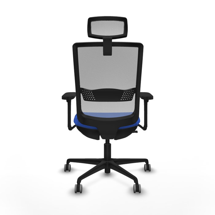 PIQUERAS Y CRESPO Silla de oficina Haches con mecanismo Sincro/Traslack Azul y Gris PIQUERAS Y CRESPO Silla de oficina Haches con mecanismo Sincro/Traslack Azul y Gris