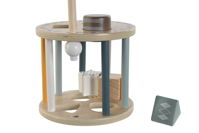 DKD Home Decor Juguete Multicolor 13 x 11 x 13 cm Set de 7 Bloques de Madera (2 Unidades)