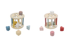 DKD Home Decor Set de 7 Bloques de Madera Multicolor (Surtido de 2) de 13x13x11 cm