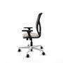 PIQUERAS Y CRESPO Silla de oficina Motilla con mecanismo Sincro/Traslack, Blanco y Negro