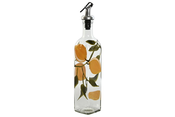 DKD Home Decor Aceitera y Vinagrera de Cristal Limones 500ml DKD Home Decor Aceitera y Vinagrera de Cristal Limones 500ml