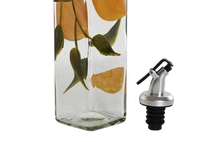 DKD Home Decor Aceitera y Vinagrera de Cristal Limones 500ml DKD Home Decor Aceitera y Vinagrera de Cristal Limones 500ml