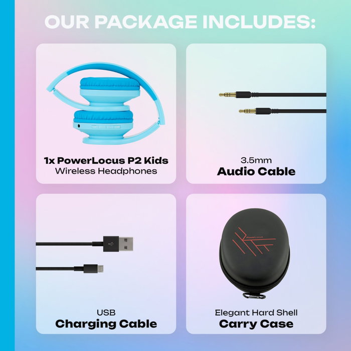PowerLocus P2 Auriculares para Niños Azul PowerLocus P2 Auriculares para Niños Azul