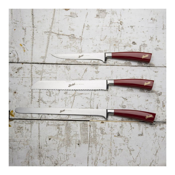 Berkel Elegance Red Ham-Set 3-tlg. Juego de cuchillos de acero inoxidable, 3 piezas, 26 cm