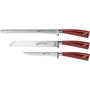 Berkel Elegance Red Ham-Set de 3 piezas con cuchillos de 26 cm, 22 cm y 16 cm Skew KEP3HS00SRRGB