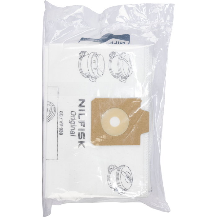 Nilfisk Pack de 10 Bolsas de Polvo de Vellón para VP 930 ECO HEPA