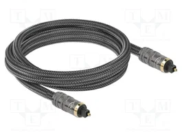 DeLOCK Cable óptico TOSLINK macho a macho 2 m Antracita