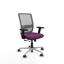 PIQUERAS Y CRESPO Silla de oficina Haches con mecanismo Sincro/Traslack, Morado y Gris