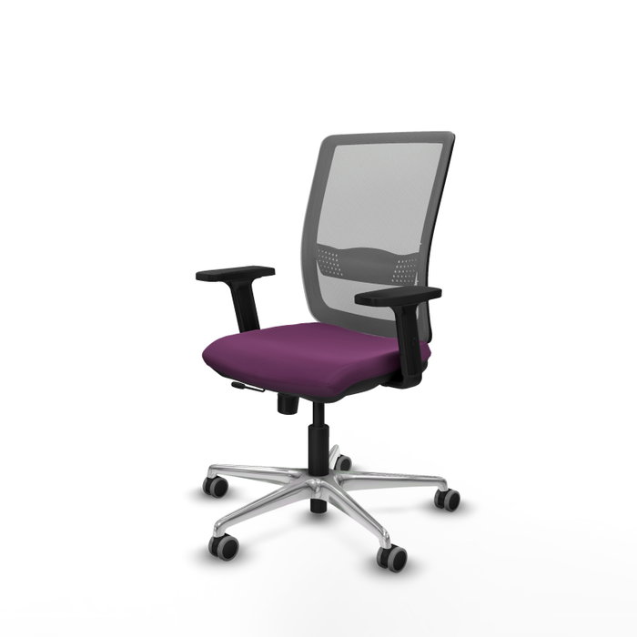 PIQUERAS Y CRESPO Silla de oficina Haches con mecanismo Sincro/Traslack, Morado y Gris