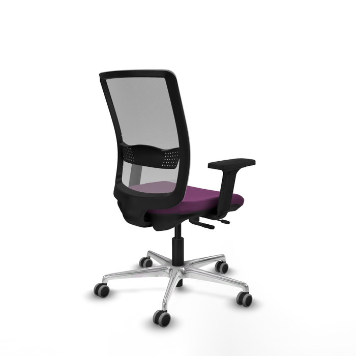 PIQUERAS Y CRESPO Silla de oficina Haches con mecanismo Sincro/Traslack, Morado y Gris