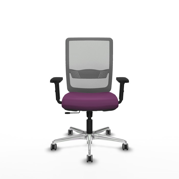 PIQUERAS Y CRESPO Silla de oficina Haches con mecanismo Sincro/Traslack, Morado y Gris
