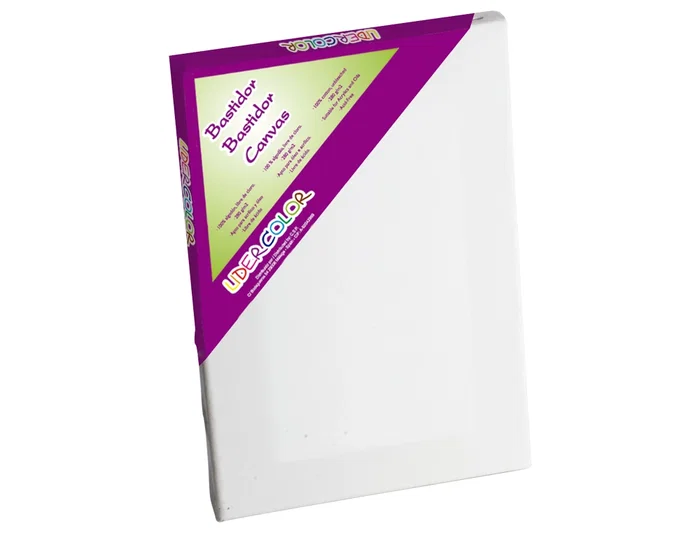 Liderpapel Bastidor Lienzo Grapado Trasero 100% Algodón 61x46 cm para Acrílico y Óleo