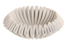 DKD Home Decor Centro de Mesa Mármol Crema 30,5x30,5x10 cm