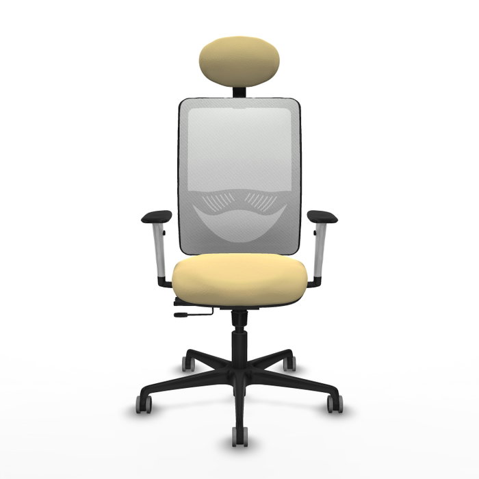PIQUERAS Y CRESPO Silla de oficina Zulema con mecanismo Sincro/Traslack Crema y Blanco PIQUERAS Y CRESPO Silla de oficina Zulema con mecanismo Sincro/Traslack Crema y Blanco