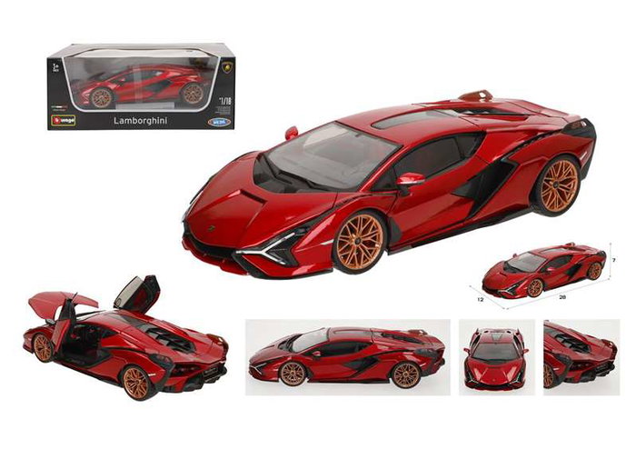 Burago Lamborghini Sian FKP 37 Rojo Escala 1:18 Burago Lamborghini Sian FKP 37 Rojo Escala 1:18